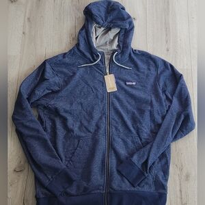 Pategonia Mens P-6 label french terry full zip hoodie